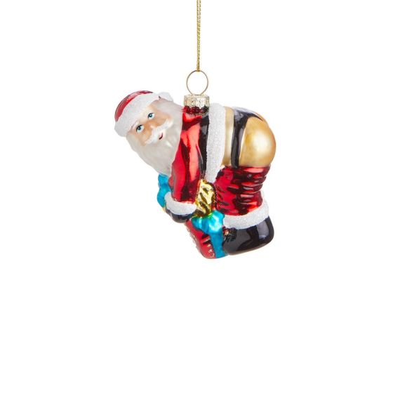 HANG ON - γυάλινο στολίδι "Naughty Santa"