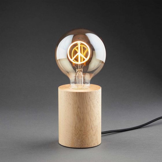 STILO - φωτιστικό επιτραπέζιο από ξύλο, στρογγυλό