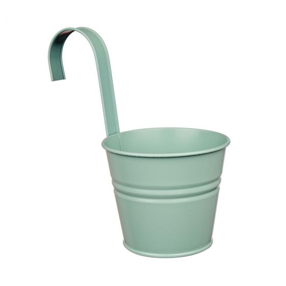 ZINC - κρεμαστό κασπό Δ13cm, πράσινο 'jade'