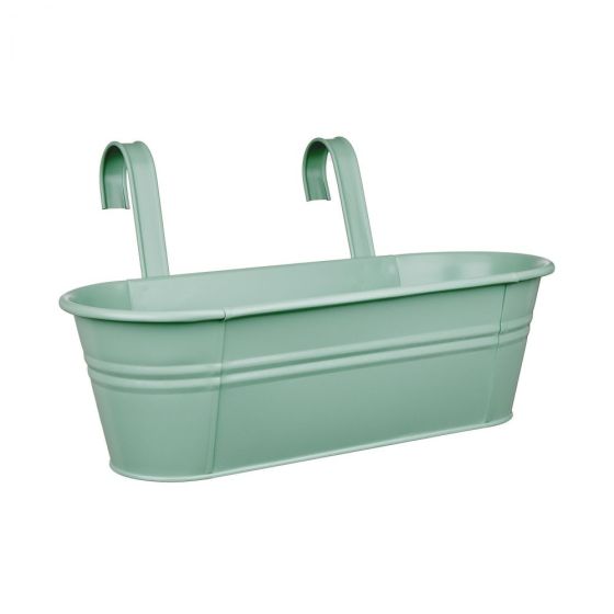 ZINC - ζαρντινιέρα κρεμαστή 50cm, πράσινο 'jade'