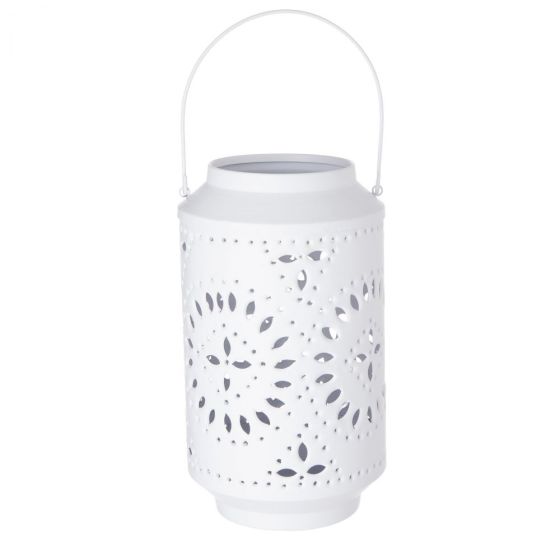 IBIZA - φανάρι μεταλλικό 30cm, λευκό