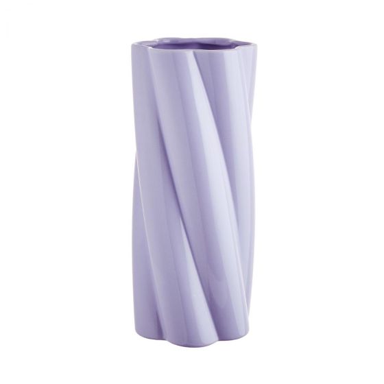 TWIST - βάζο κεραμικό 30cm, ανοιχτό μωβ