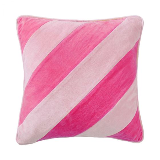 VACANZA - μαξιλάρι με ροζ ρίγες 47x47 cm