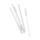 LONG DRINK - καλαμάκια γυάλινα διαφανή σετ 5τεμ