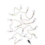 BULB LIGHTS - 15 LED λάμπες με φυσικό σχοινί και μετασχηματιστή