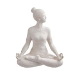 LOTUS - διακοσμητικό άγαλμα 24cm, λευκό
