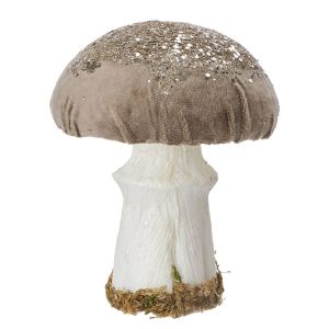 ENCHANTED FOREST - διακοσμητικό μανιτάρι 17cm, μπεζ