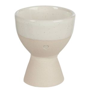 ME TIME - αυγοθήκη λευκή με σχέδιο "καρδιά"