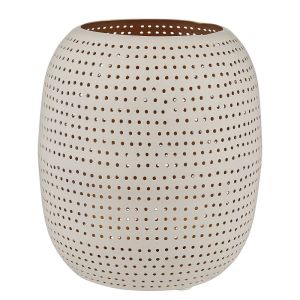 LUMINOUS - κηροπήγιο μεταλλικό 18cm, λευκό