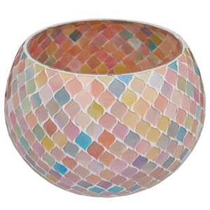 PASTEL LIGHTS - κηροπήγιο με μωσαϊκό Δ18cm