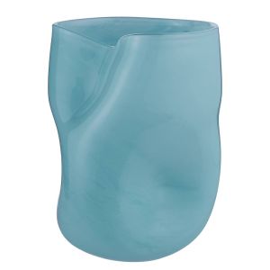 WAVE - βάζο γυάλινο 22cm, ανοιχτό μπλε