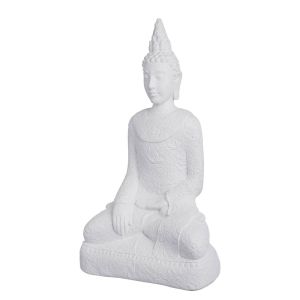 BUDDHA - διακοσμητικό άγαλμα Βούδα 60cm, λευκό