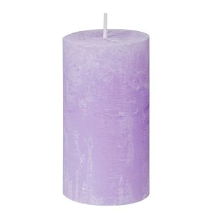 RUSTIC - κερί Δ6,8x13cm, μωβ