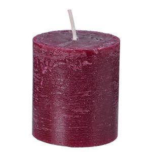 RUSTIC - κερί Δ6,8 x 8 cm, σκούρο κόκκινο