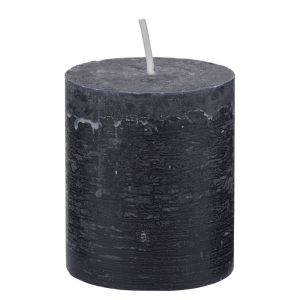RUSTIC - κερί Δ6,8 x 8 cm, μαύρο