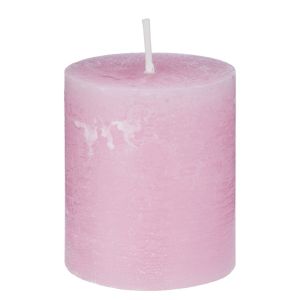 RUSTIC - κερί Δ6,8 x 8 cm, ροζ