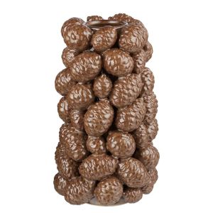 CONES - βάζο 30cm, καφέ