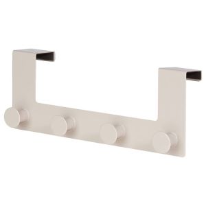 BASIC - κρεμάστρα μεταλλική πόρτας με 4 γάντζους, μπεζ