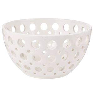 REVIEW - διακοσμητικό μπολ Δ25cm, λευκό