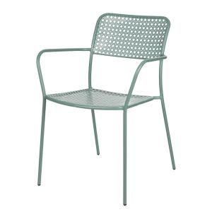 NEW TWIST - καρέκλα μεταλλική με διάτρητο μοτίβο πράσινη
