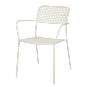 NEW TWIST - καρέκλα μεταλλική με διάτρητο μοτίβο μπεζ