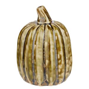 PUMPKIN - διακοσμητική κολοκύθα κεραμική, 9cm