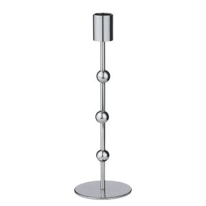 ORB - κηροπήγιο μεταλλικό 24cm, ασημί