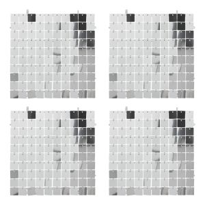 DISCO - διακόσμηση τοίχου 4 τμχ, ασημί