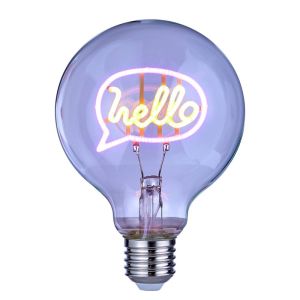 BRIGHT LIGHT - λαμπτήρας LED G95 'hello', ροζ