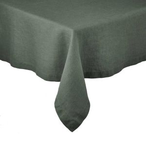 RIGA - τραπεζομάντηλο 100% λινό 160x300cm, πράσινο σκούρο