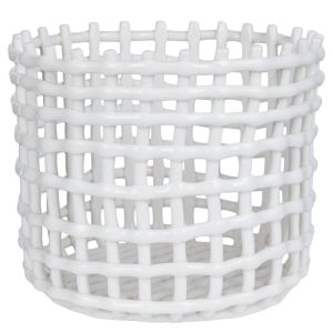 CRAFT - καλάθι κεραμικό 24cm, λευκό