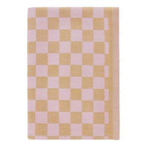 CHECKER STYLE - πετσέτα κουζίνας βαμβακερή, ροζ