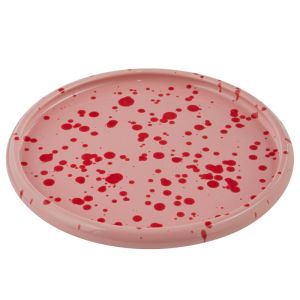 BOOGY SPLASH - πιάτο κεραμικό πρωινού 21cm, ροζ