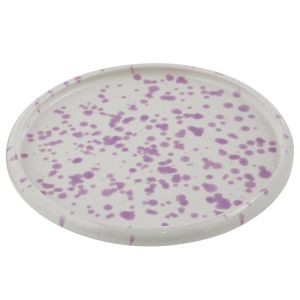 BOOGY SPLASH - πιάτο κεραμικό πρωινού 21cm, μωβ