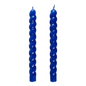 TWISTED - κεριά σετ 2 τεμαχίων 25cm, μπλε