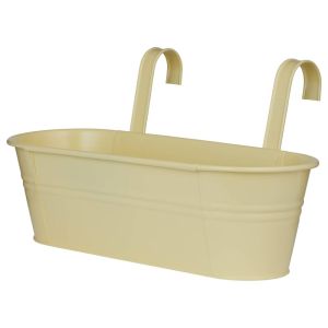 ZINC - ζαρντινιέρα κρεμαστή 50cm, ανοιχτό κίτρινο