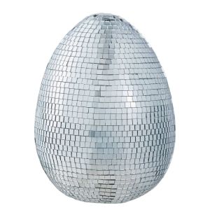 EASTER - Πασχαλινό αυγό διακοσμητικό 18cm, ασημί