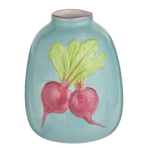 VEGGIE - βάζο κεραμικό με σχέδιο 'παντζάρι', μπλε