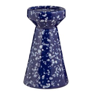 SPECKLE - κηροπήγιο κεραμικό 20cm, μπλε