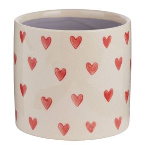 HEARTS & FLOWERS - κασπό Δ14cm με μοτίβο καρδιές