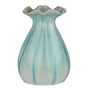 FLORA - βάζο κεραμικό 30cm, ανοιχτό μπλε