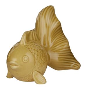 KOI - διακοσμητικό 'ψάρι' κεραμικό, κίτρινο