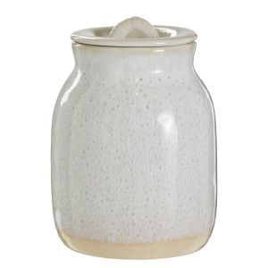 PORTIMAO - δοχείο αποθήκευσης κεραμικό με καπάκι, μπεζ