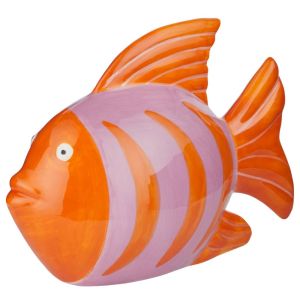 CORAL COAST - διακοσμητικό κεραμικό ψάρι 11cm, πορτοκαλί