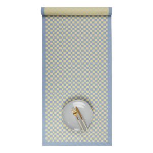 CHECKER STYLE - runner καρό βαμβακερό 50x160cm