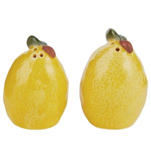 SALT & PEPPER - αλατοπίπερο κεραμικό σε σχήμα "λεμόνι", σετ 2 τμχ