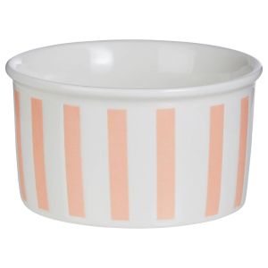 GELATO - μπολ παγωτού από πορσελάνη με ρίγες, λευκό πορτοκαλί