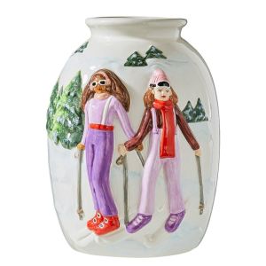 MOUNTAIN LODGE - βάζο από δολομίτη 18cm, πολύχρωμο