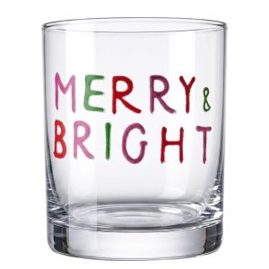 MERRY AND BRIGHT - ποτήρι γυάλινο