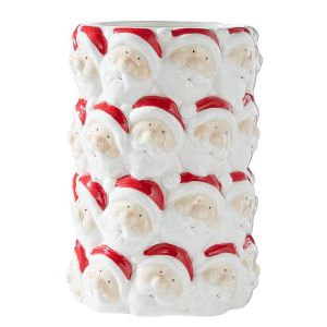X-MAS - βάζο κεραμικό "Santa" 18cm